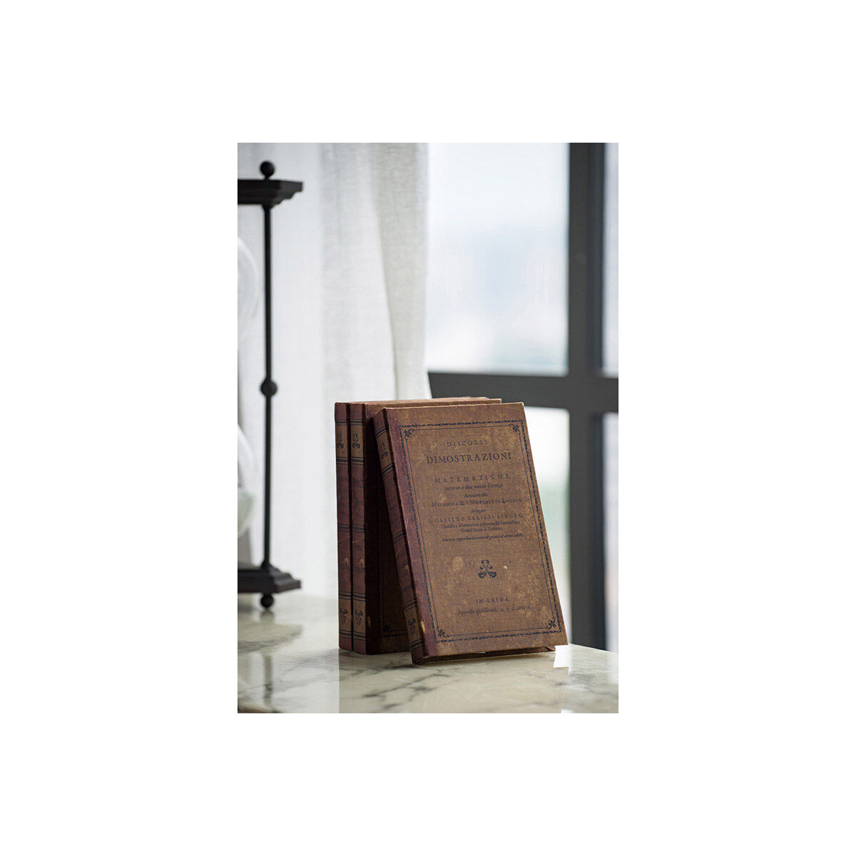 Anita 5.5 X 1.5 inch Brown Book Box, Set of 4