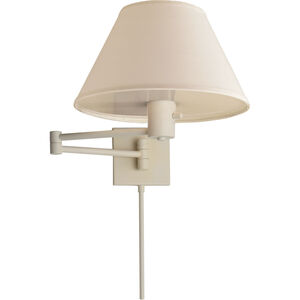 Classic 25 inch 75.00 watt Matte White Swing Arm Wall Lamp Wall Light in Plaster White