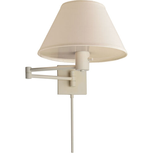 Classic 25 inch 75 watt Matte White Swing Arm Wall Lamp Wall Light in Plaster White