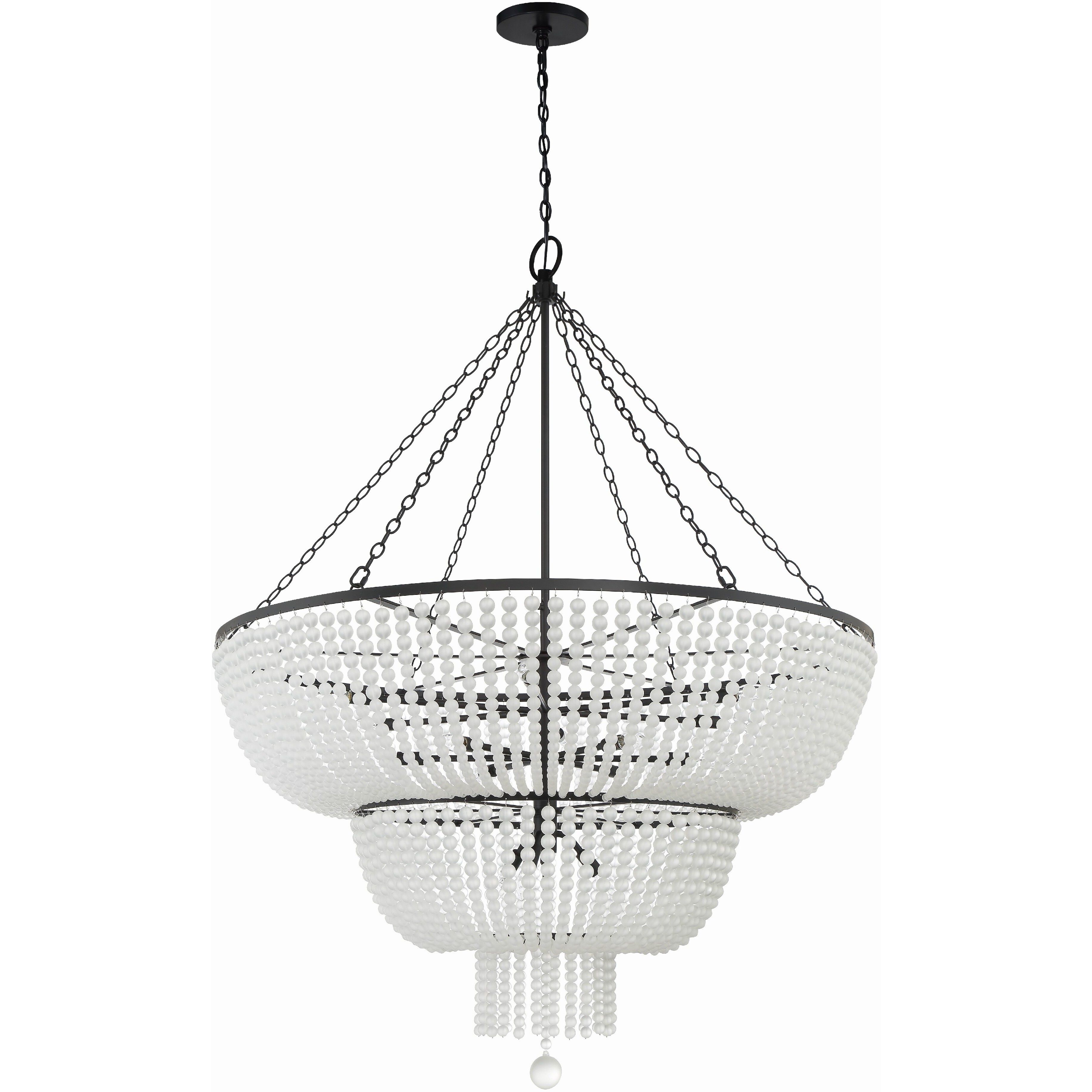 Rylee 15 Light 48.5 inch Matte Black Chandelier Ceiling Light