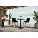 Merano 40 X 36 inch Black Outdoor Bar Table, Round