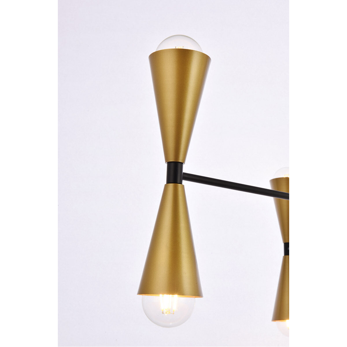 Cade 6 Light 34 inch Black and Brass Pendant Ceiling Light