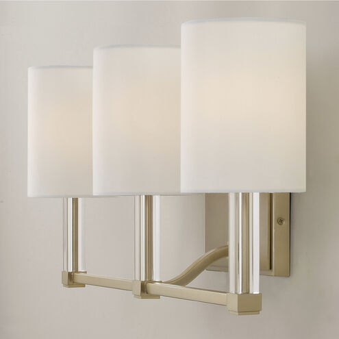 Ingrid 3 Light 24 inch Matte Brass Vanity Light Wall Light