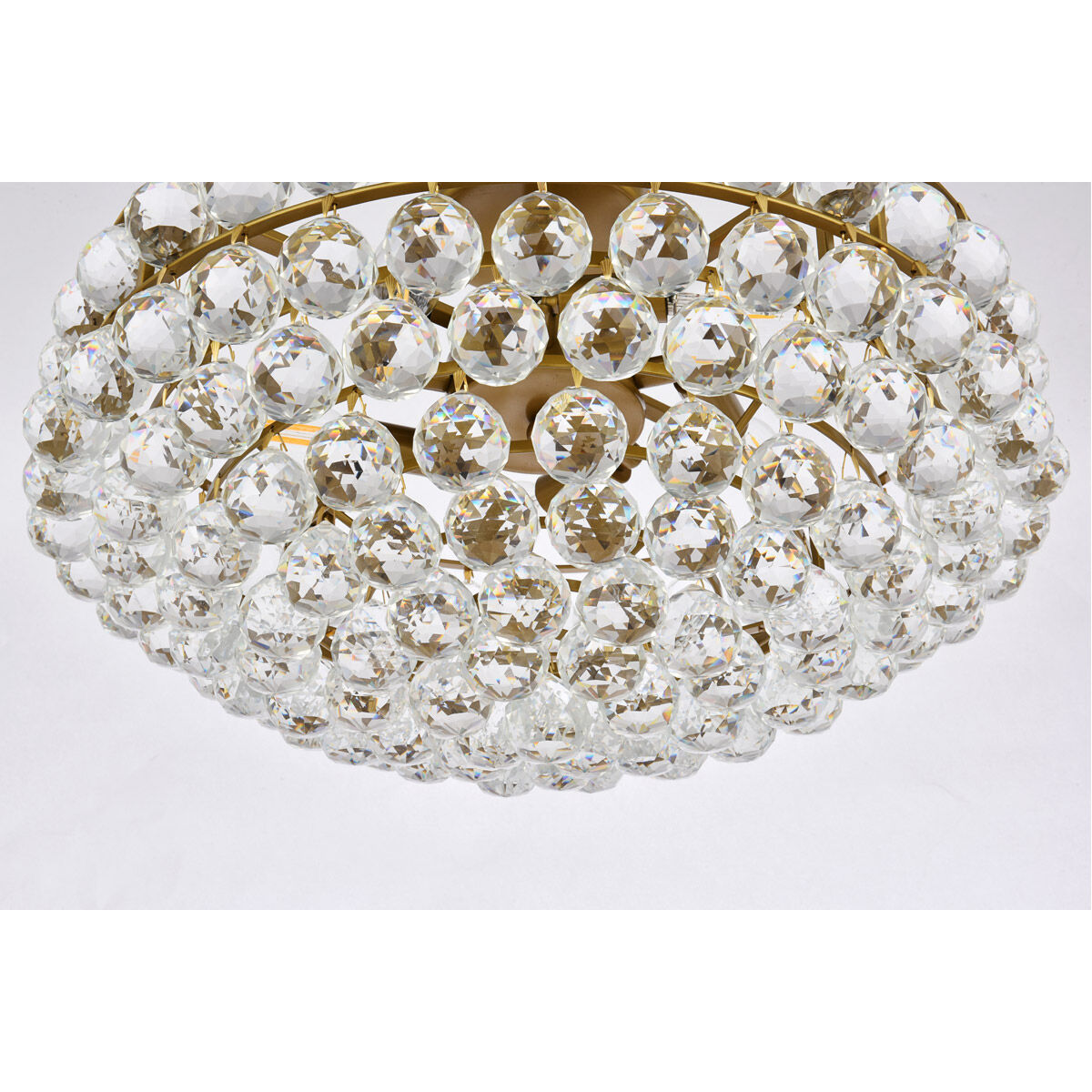 Savannah 5 Light 20 inch Brass Flush Mount Ceiling Light