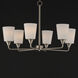 Hudson 6 Light 30 inch Satin Nickel Single-Tier Chandelier Ceiling Light in Satin White
