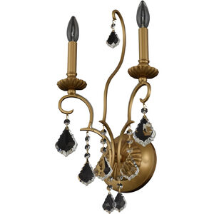 Elise 2 Light 11 inch Gold Patina Wall Sconce Wall Light