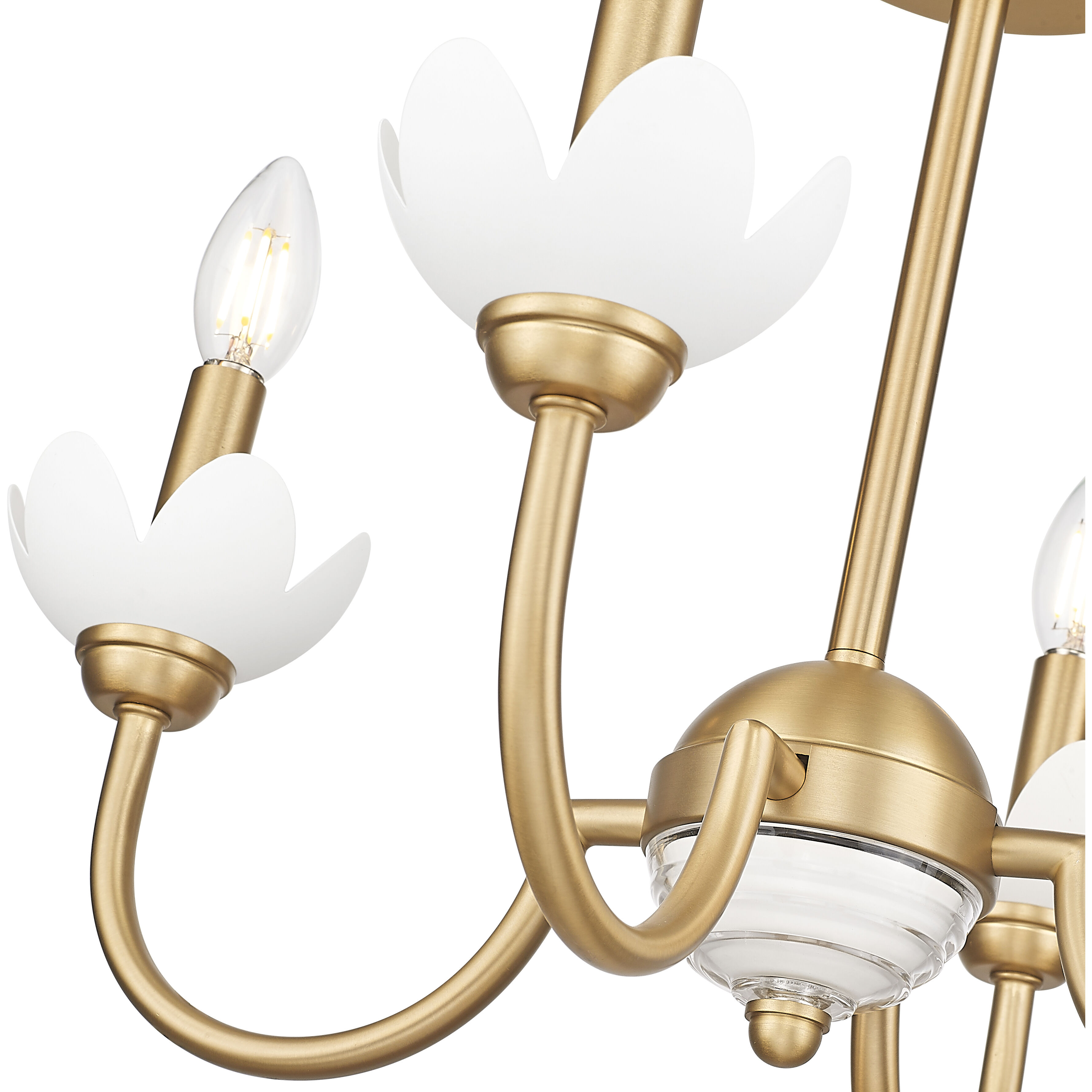 Allistair 4 Light 20 inch Modern Gold Semi Flush Mount Ceiling Light