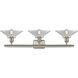 Ballston Orwell LED 26 inch Brushed Satin Nickel Bath Vanity Light Wall Light in Clear Glass, Ballston