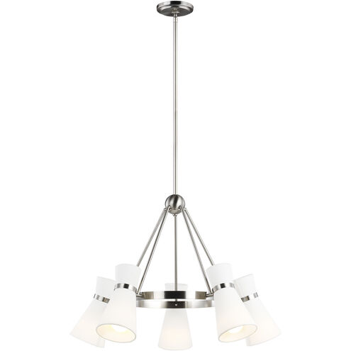 AERIN Clark 5 Light 29.13 inch Brushed Nickel Chandelier Ceiling Light