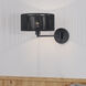 Acordia 17 inch 40.00 watt Black Swing Arm Wall Lamp Wall Light