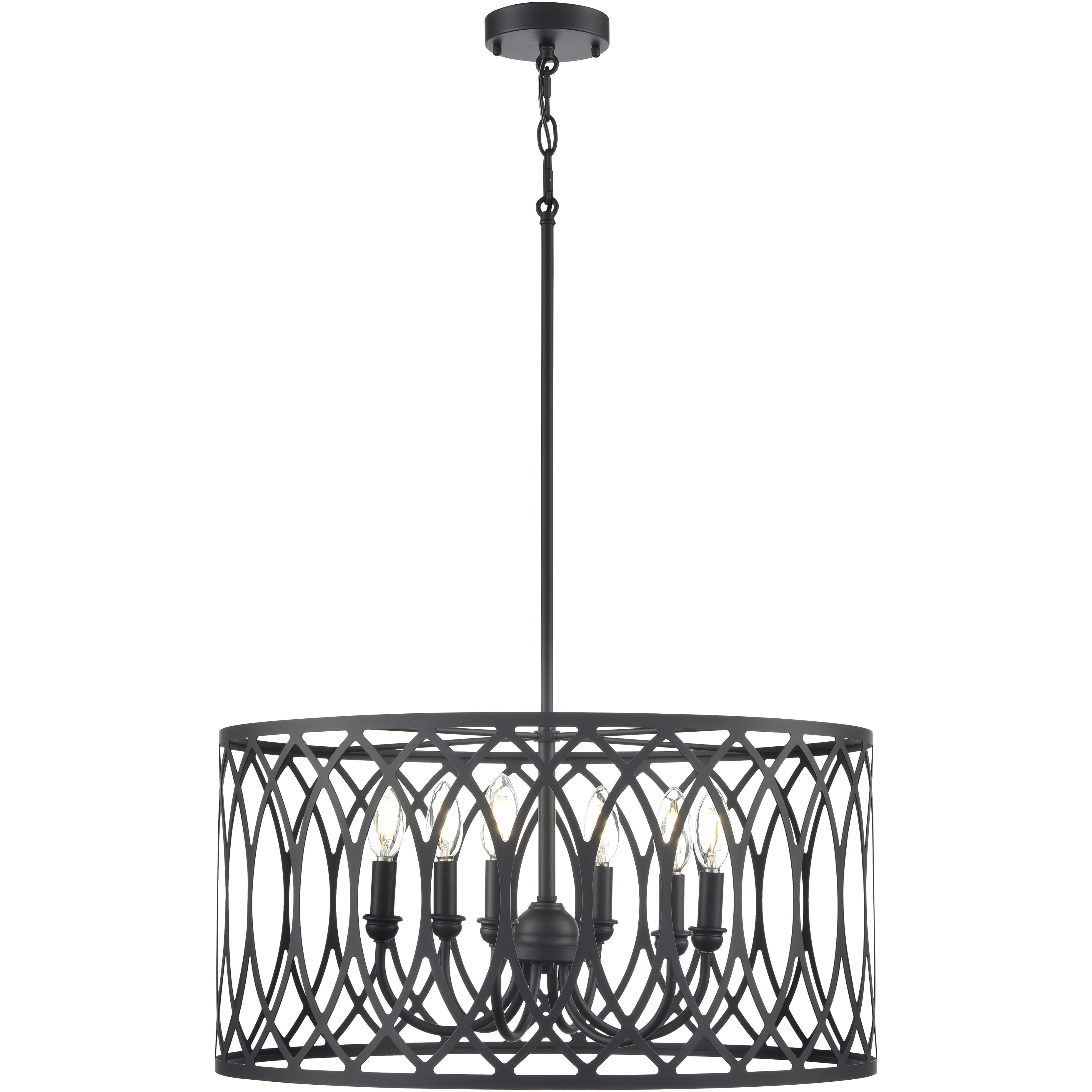 Arelyn 6 Light 23 inch Matte Black Pendant Ceiling Light