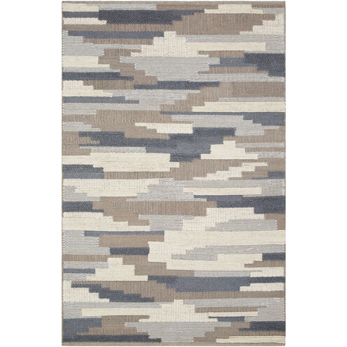 Cocoon 120 X 96 inch Denim/Gray/Light Slate/Cream Handmade Rug in 8 x 10, Rectangle