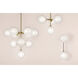 Ashleigh LED 20 inch Aged Brass Semi Flush Ceiling Light