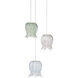 Polpo 3 Light 7.5 inch Silver Multi-Drop Pendant Ceiling Light