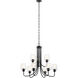 Valserrano 9 Light 31.75 inch Black Chandelier 2 Tier Ceiling Light in Clear Seeded, 2 Tier