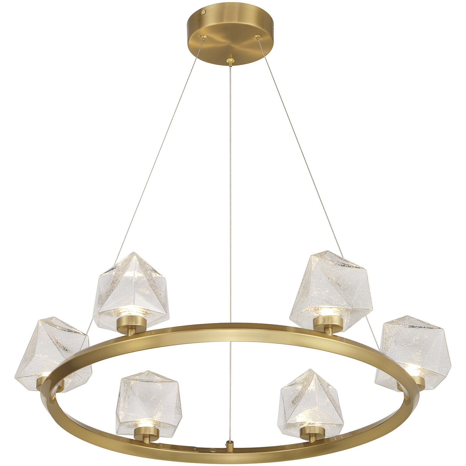 Castello LED 26.5 inch Warm Brass Chandelier Ceiling Light