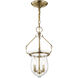 Canterbury 2 Light 10 inch Antique Brass Pendant Ceiling Light