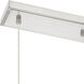 Forest LED 46 inch Brushed Nickel Linear Chandelier Ceiling Light in Matte Black Steel