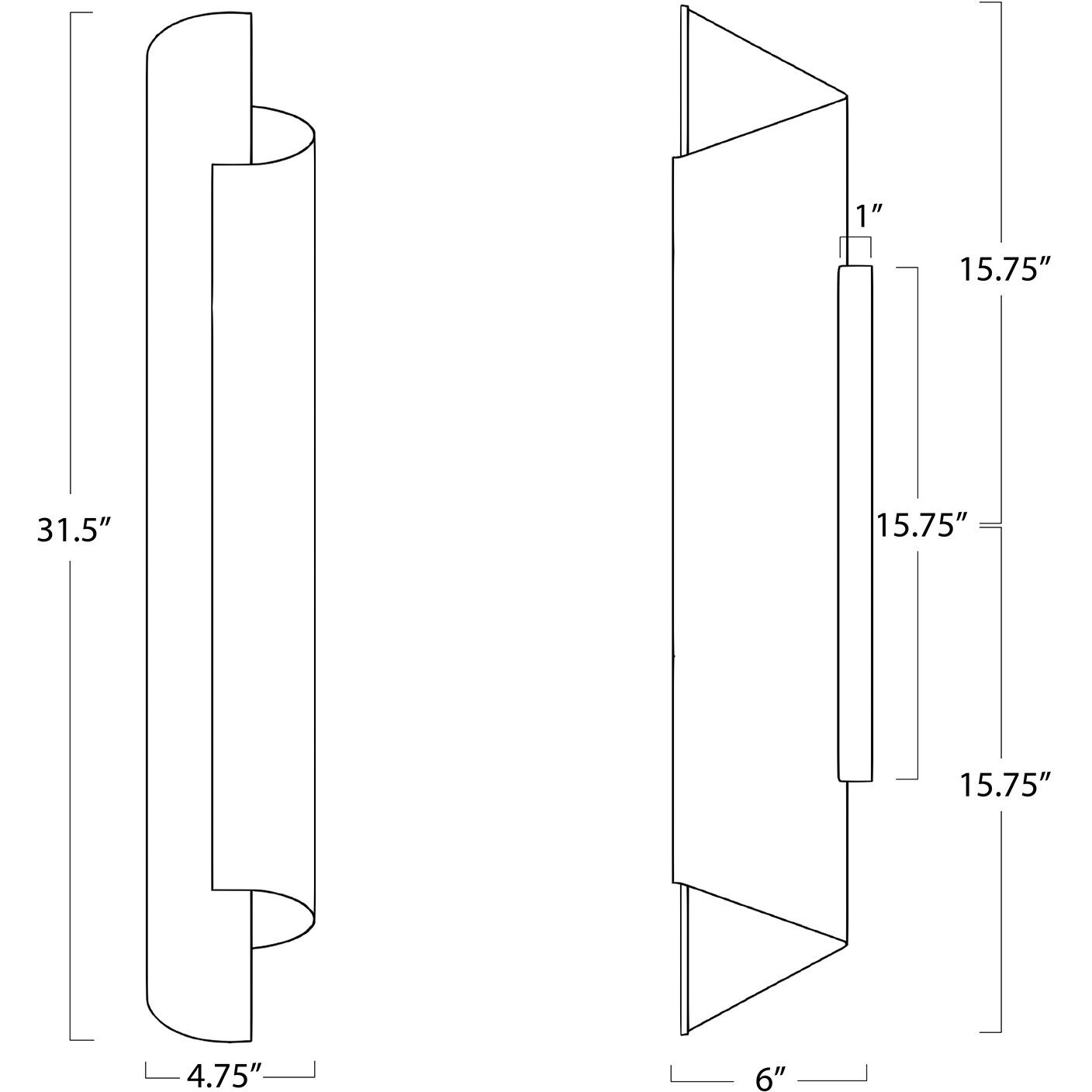 Flute 2 Light 4.75 inch Polished Nickel Wall Sconce Wall Light