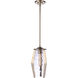 Guiding Star 1 Light 8 inch Satin Brass Mini Pendant Ceiling Light