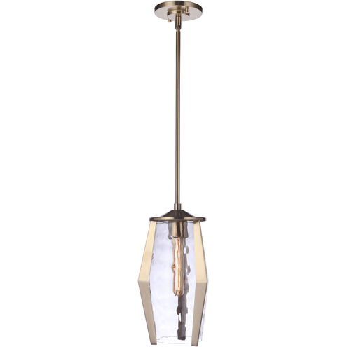 Guiding Star 1 Light 8 inch Satin Brass Mini Pendant Ceiling Light