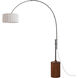 Tambo 92 inch 14 watt Black Nickel and Dark Walnut Arc Floor Lamp Portable Light