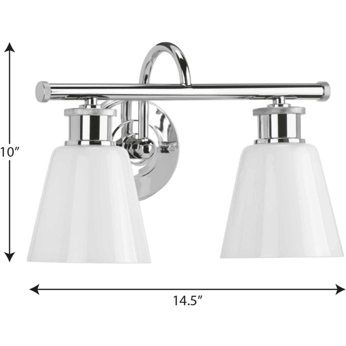 Ashford 2 Light 15 inch Polished Chrome Bath Vanity Wall Light