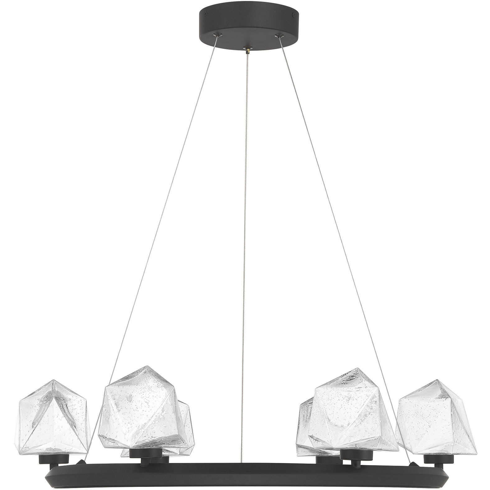 Castello LED 26.5 inch Matte Black Chandelier Ceiling Light