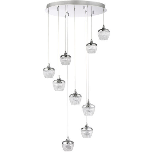 Arika LED 13 inch Chrome Pendant Ceiling Light