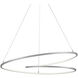 Twist Pendant Ceiling Light in Antique Silver