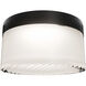 Balto III LED 5.38 inch Black Outdoor Flush Mount, dweLED