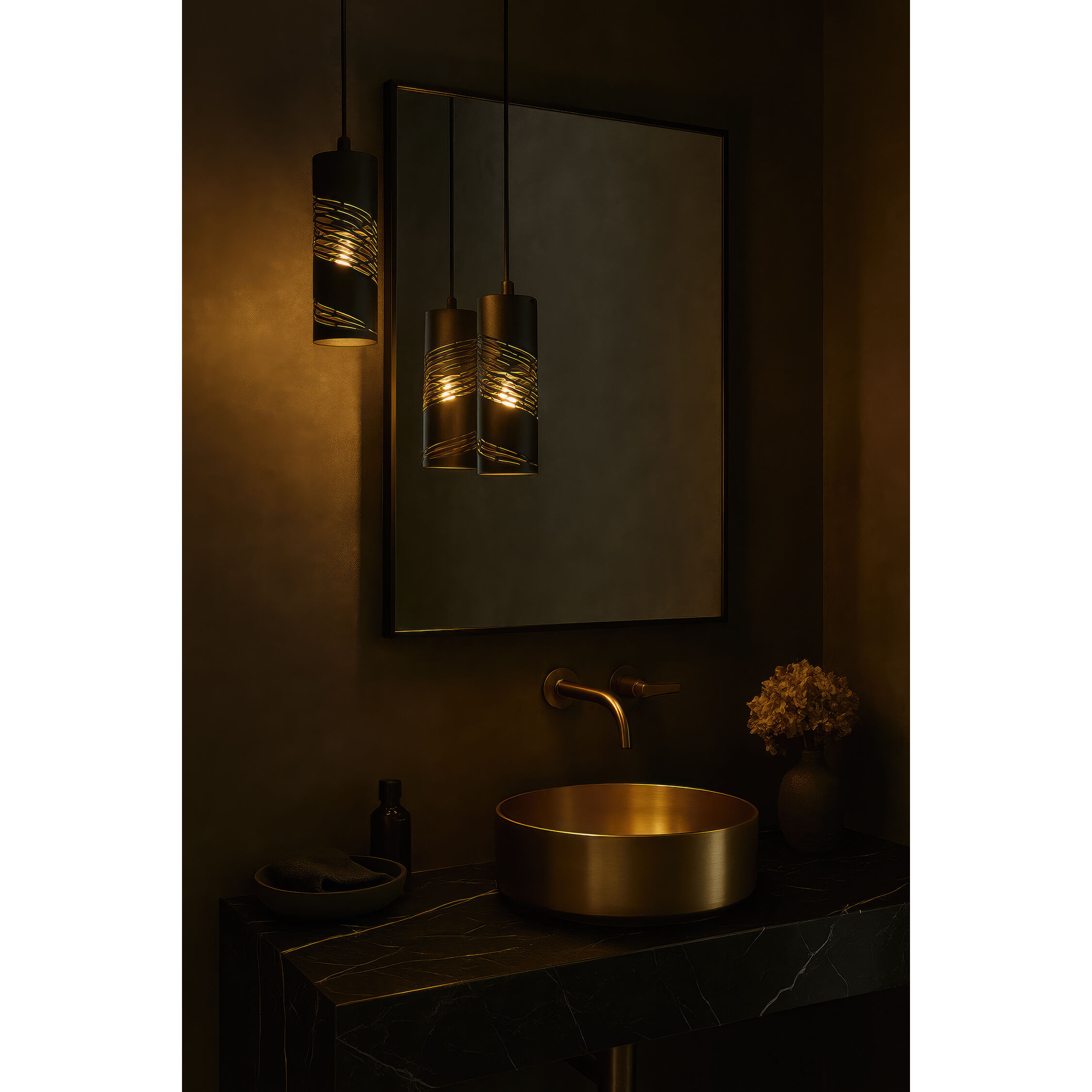 Flow 1 Light 4 inch Hammered Ore Mini Pendant Ceiling Light