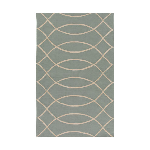 Courtyard 36 X 24 inch Blue and Neutral Indoor Area Rug, Polypropylene