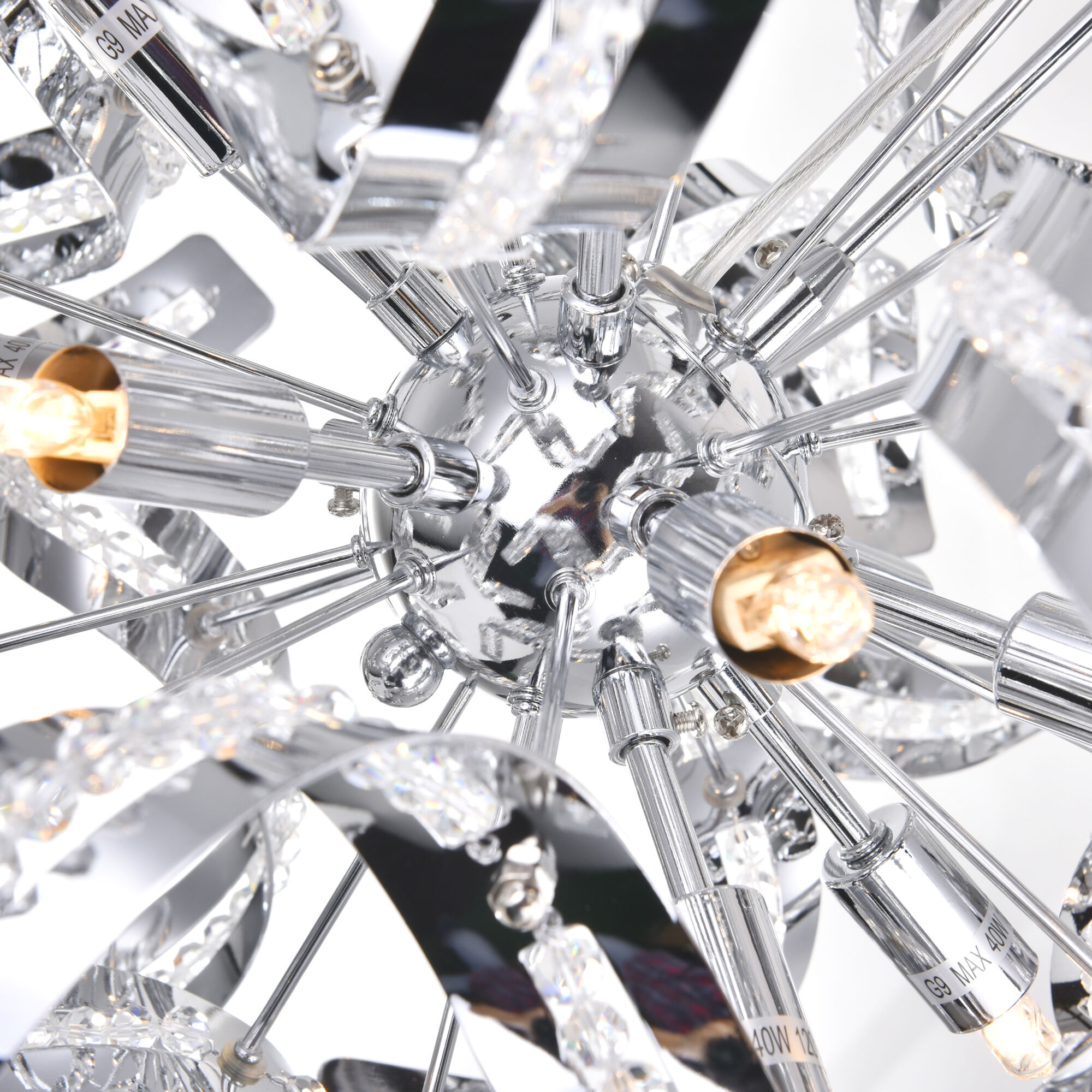 Swivel 18 Light 29 inch Chrome Chandelier Ceiling Light