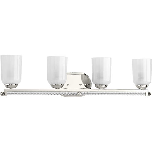 Carlyn 4 Light 31.88 inch Polished Nickel Bath Vanity Wall Light, Design Series