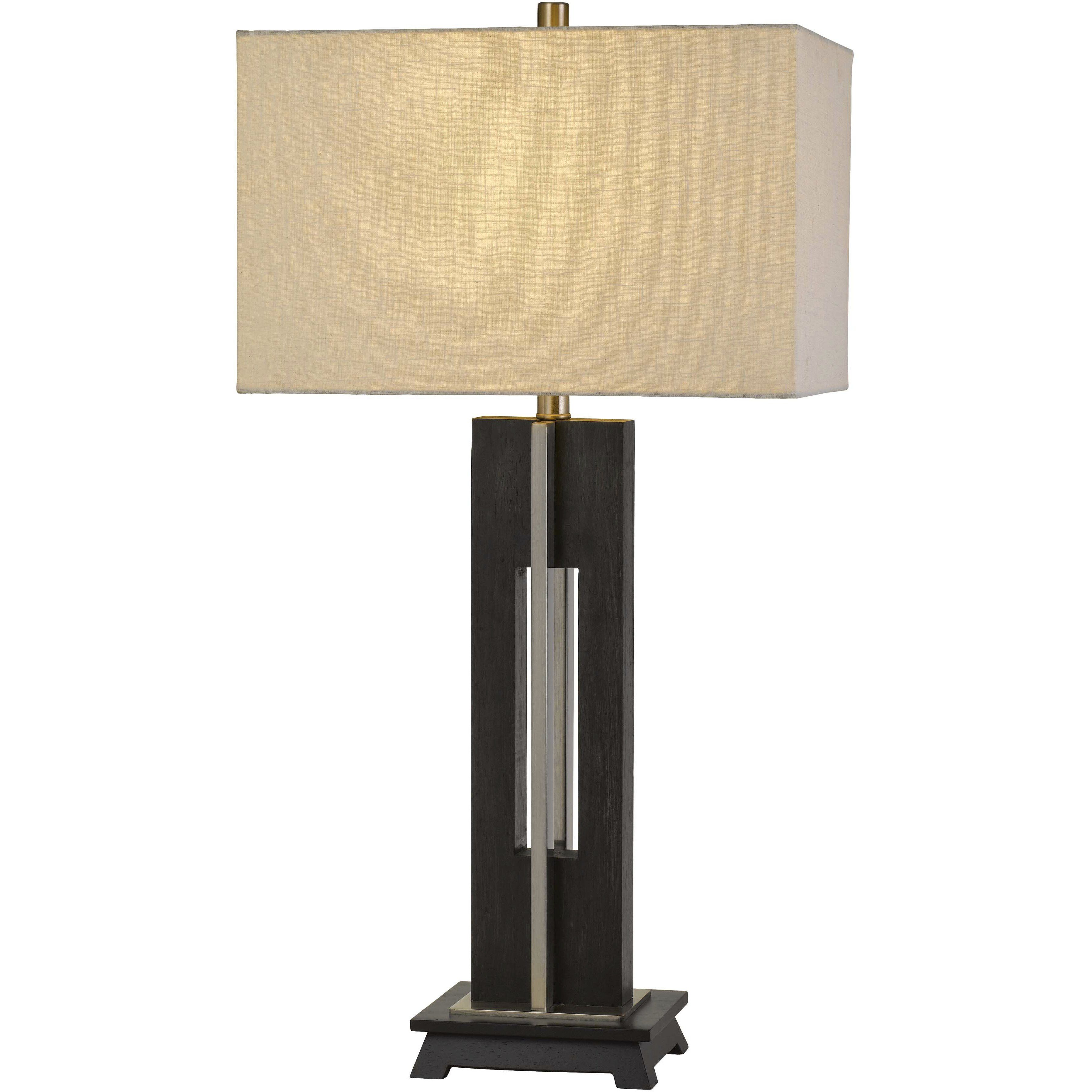 Glenview 33 inch 150 watt Black with Espresso Table Lamp Portable Light