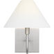 Drew & Jonathan Eldon 1 Light 8.25 inch Brushed Nickel Wall Sconce Wall Light, Small