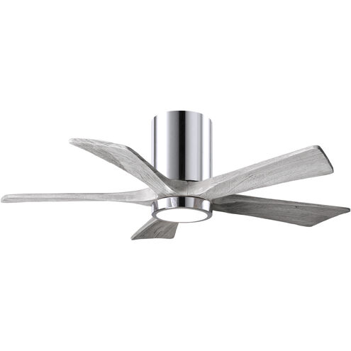 Atlas Irene-5HLK 42 inch Polished Chrome with Barnwood Tone Blades Ceiling Mount Paddle Fan in Barn Wood, Flush Mounted