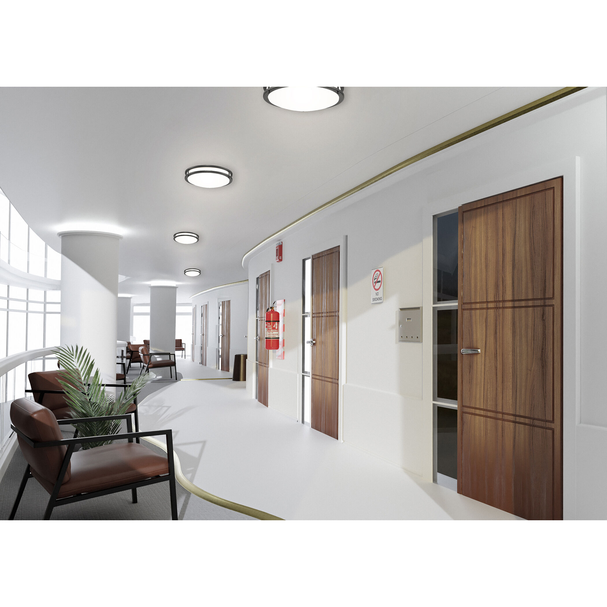 Solero III LED 12 inch Matte Black and White Flush Mount Ceiling Light