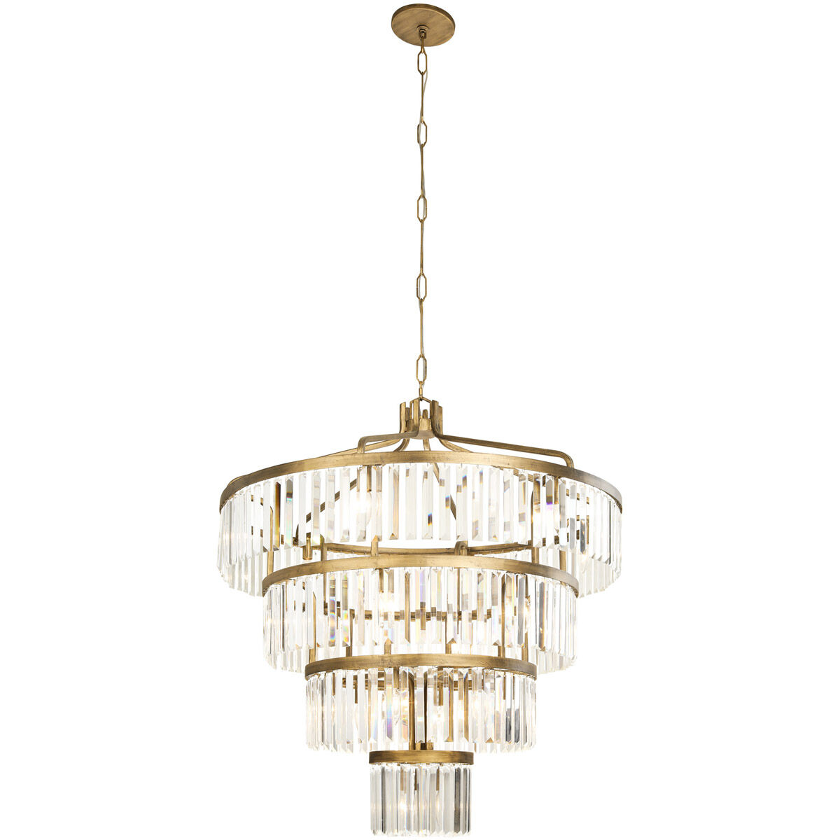 Social Club 19 Light 36 inch Gold Chandelier Ceiling Light