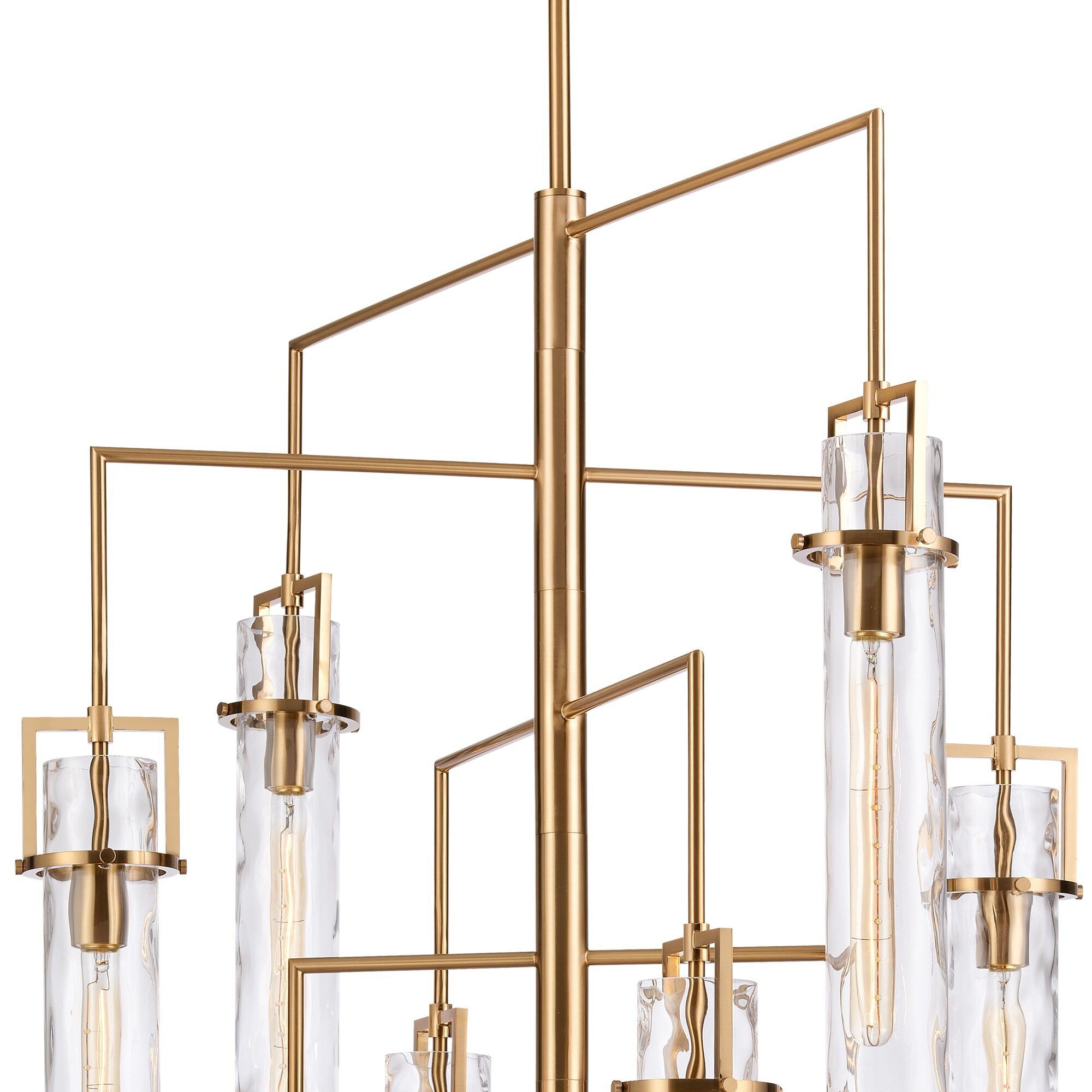 Jayden 10 Light 36 inch Lacquered Gold Chandelier Ceiling Light