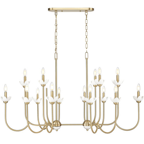 Allistair Linear Chandelier Ceiling Light in Modern Gold