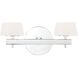 Harleigh 2 Light 15.75 inch Chrome Bathroom Vanity Wall Light