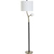 Cameron 65.5 inch 100.00 watt Black and Brass Floor Lamp Portable Light
