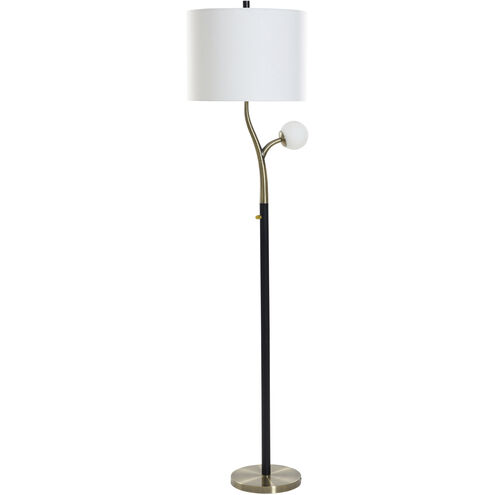 Cameron 65.5 inch 100.00 watt Black and Brass Floor Lamp Portable Light