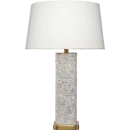 Preston 30 inch 60 watt Mixed White Mother of Pearl Table Lamp Portable Light
