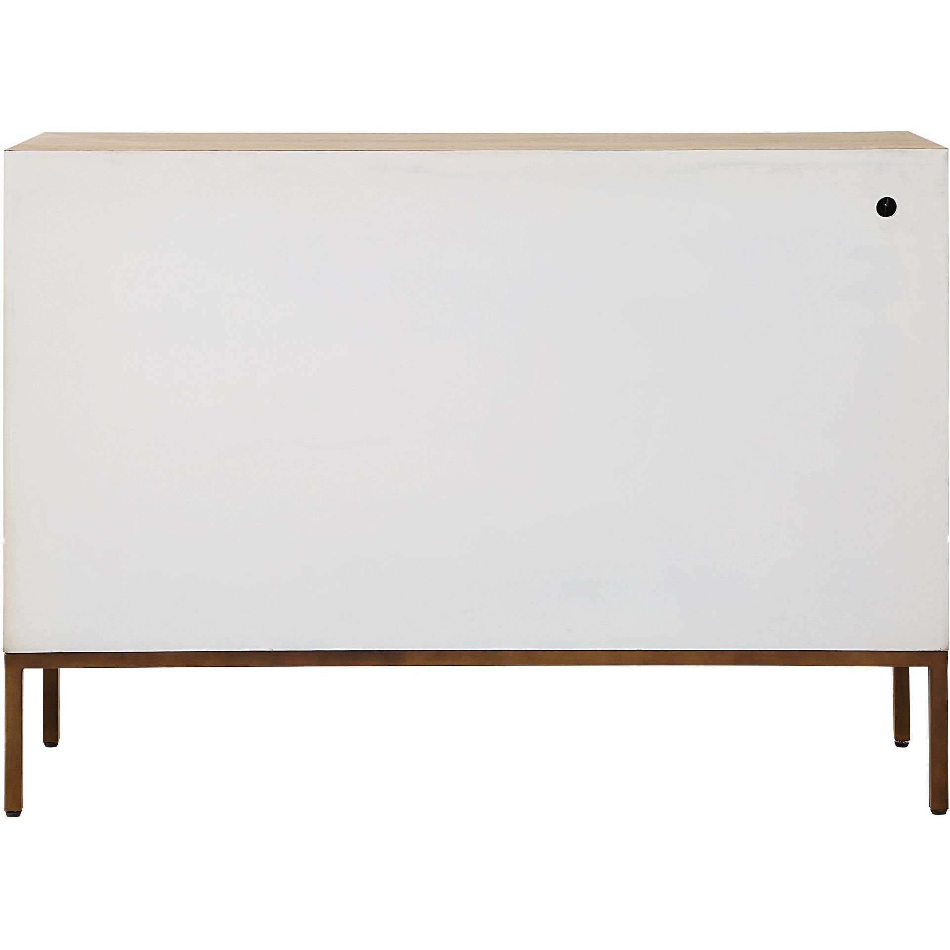 Weimar Natural Fir Veneer and Cream with Bronze 2 Door Cabinet