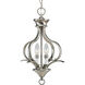 Trinity 2 Light 12 inch Brushed Nickel Foyer Pendant Ceiling Light