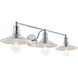 Etude 3 Light 33 inch Chrome Wall Sconce Wall Light