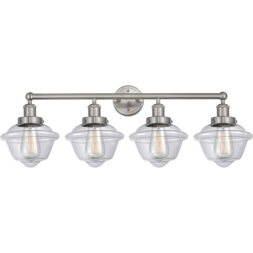 Oxford 4 Light 33.5 inch Brushed Satin Nickel Bath Vanity Light Wall Light